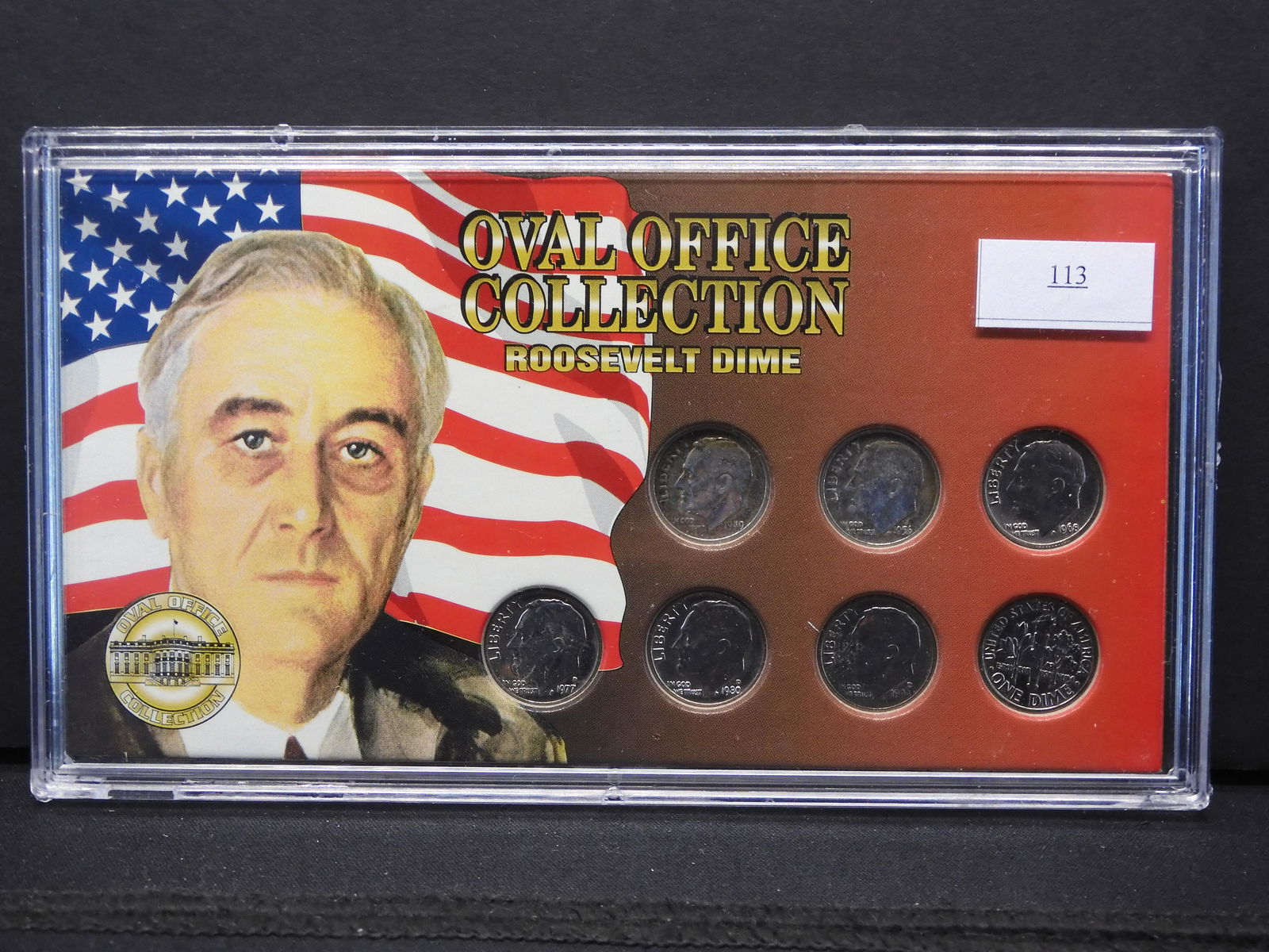 Oval Office Collection 7 Coin Roosevelt Dimes w/ Hard (1 of 2)