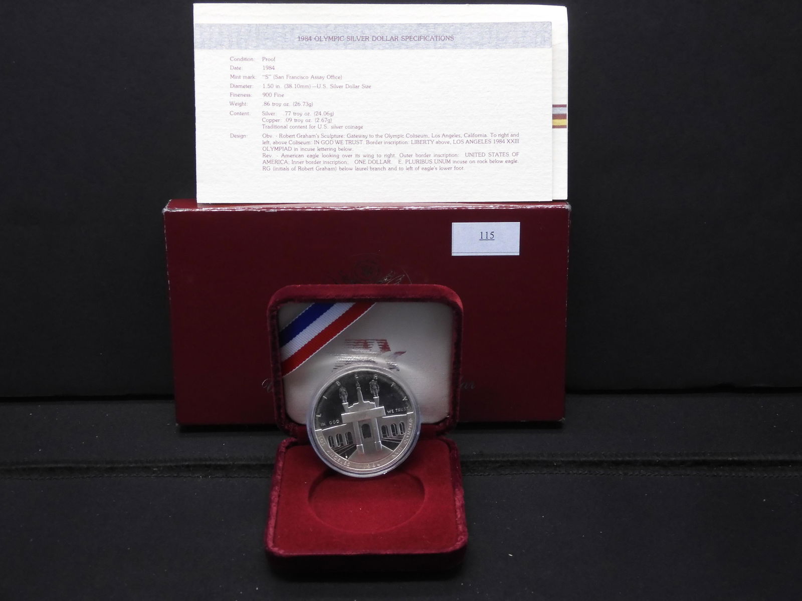 1984 U.S. Olympic Proof Silver Dollar OGP (1 of 4)
