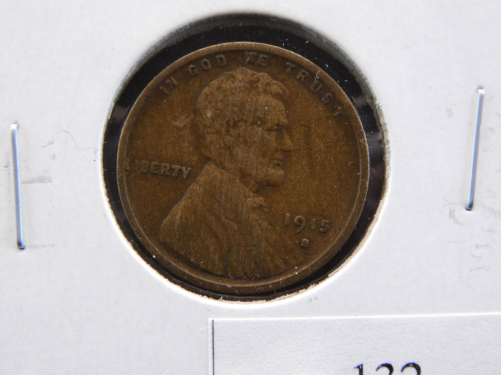 1915-S Lincoln Wheat Cent.  Fine/VF  SEMI-KEY DATE!! (1 of 2)
