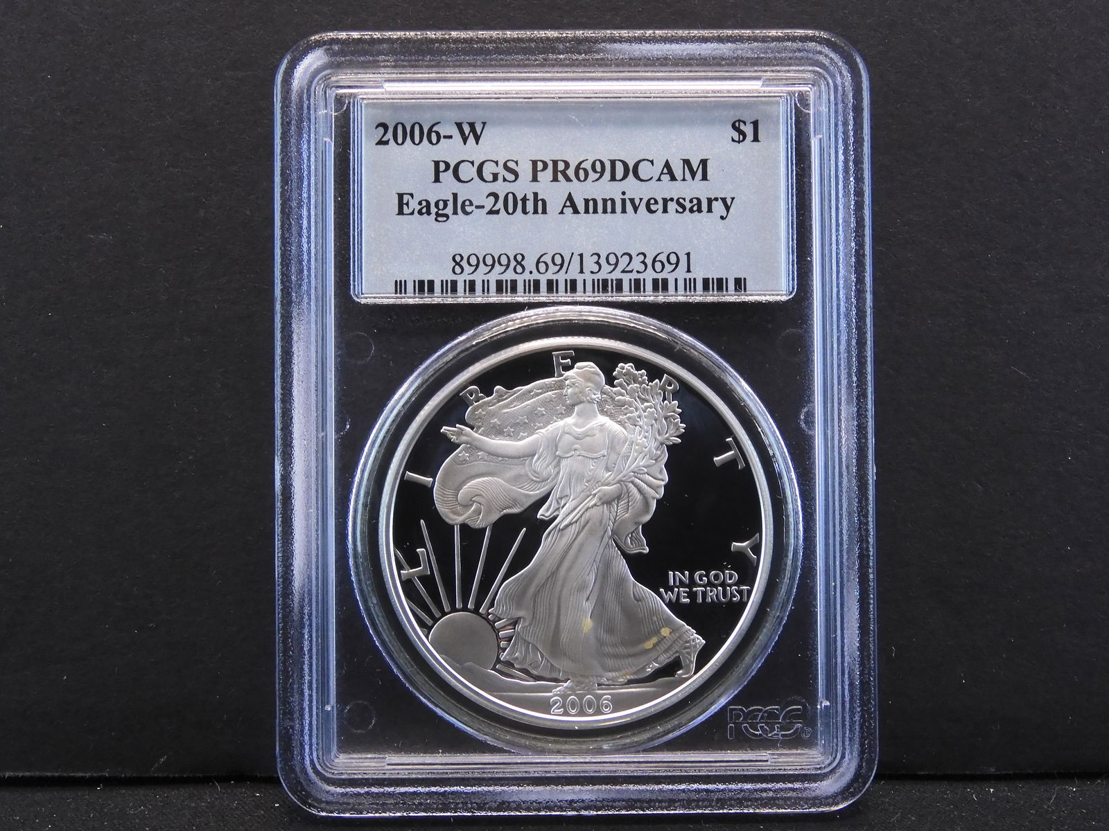 2006-W PCGS PR69 DCAM American Silver Eagle - 20th (1 of 4)