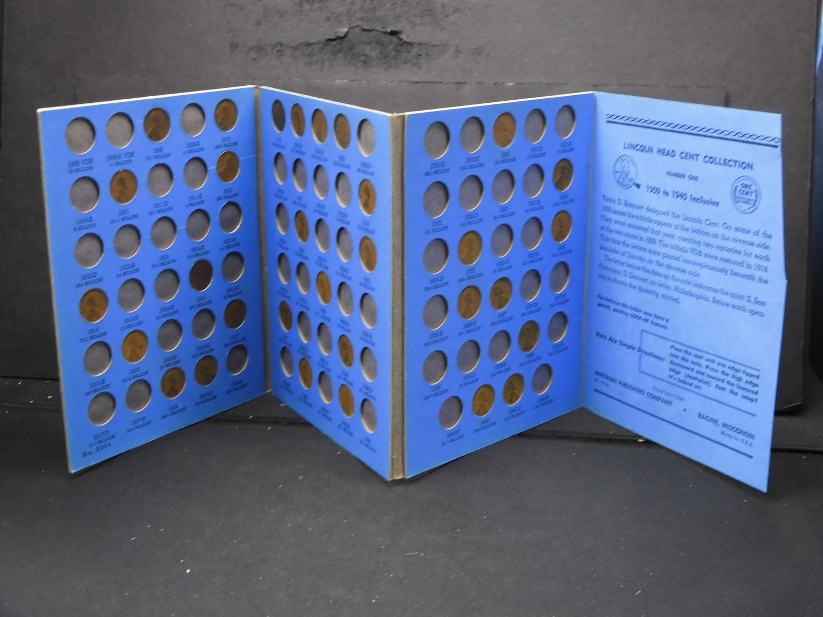 Whitman Tri-Fold #9004 Lincoln Head Cents 1909 to 1940 (1 of 15)