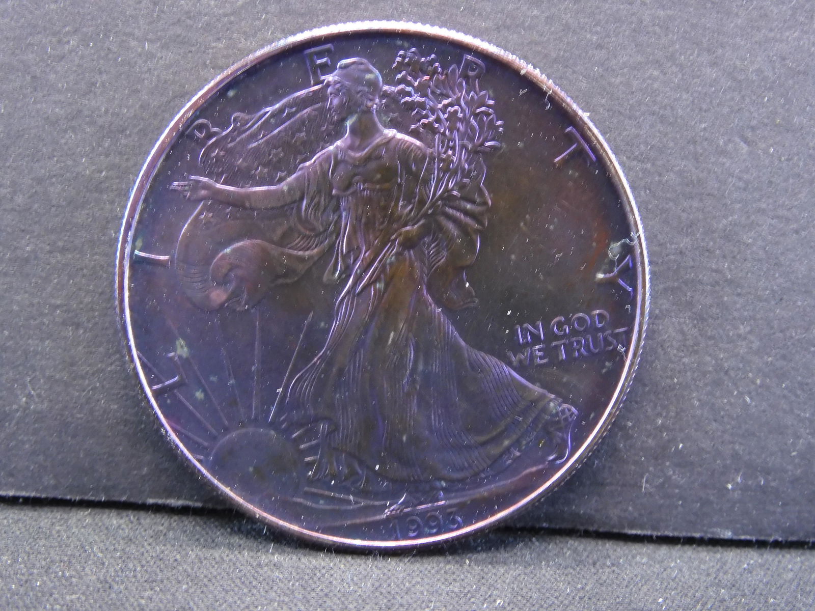1993 American Silver Eagle w/ Beautiful Mutant Toning! (1 of 2)