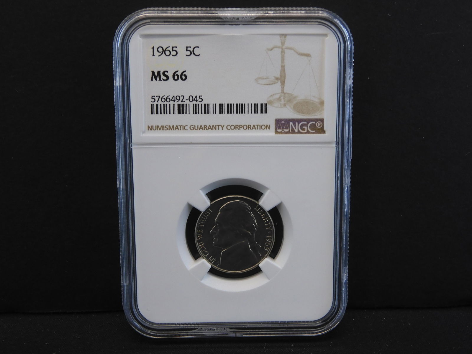 1965 NGC MS66 Jefferson Nickel - High Grade! Nice! (1 of 4)