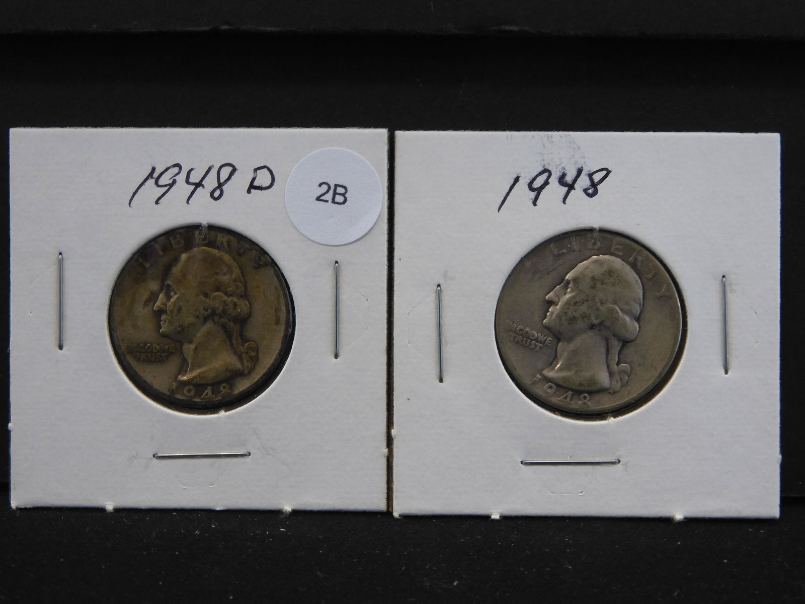 1948  P & D 90% Silver Washington Quarters (1 of 3)