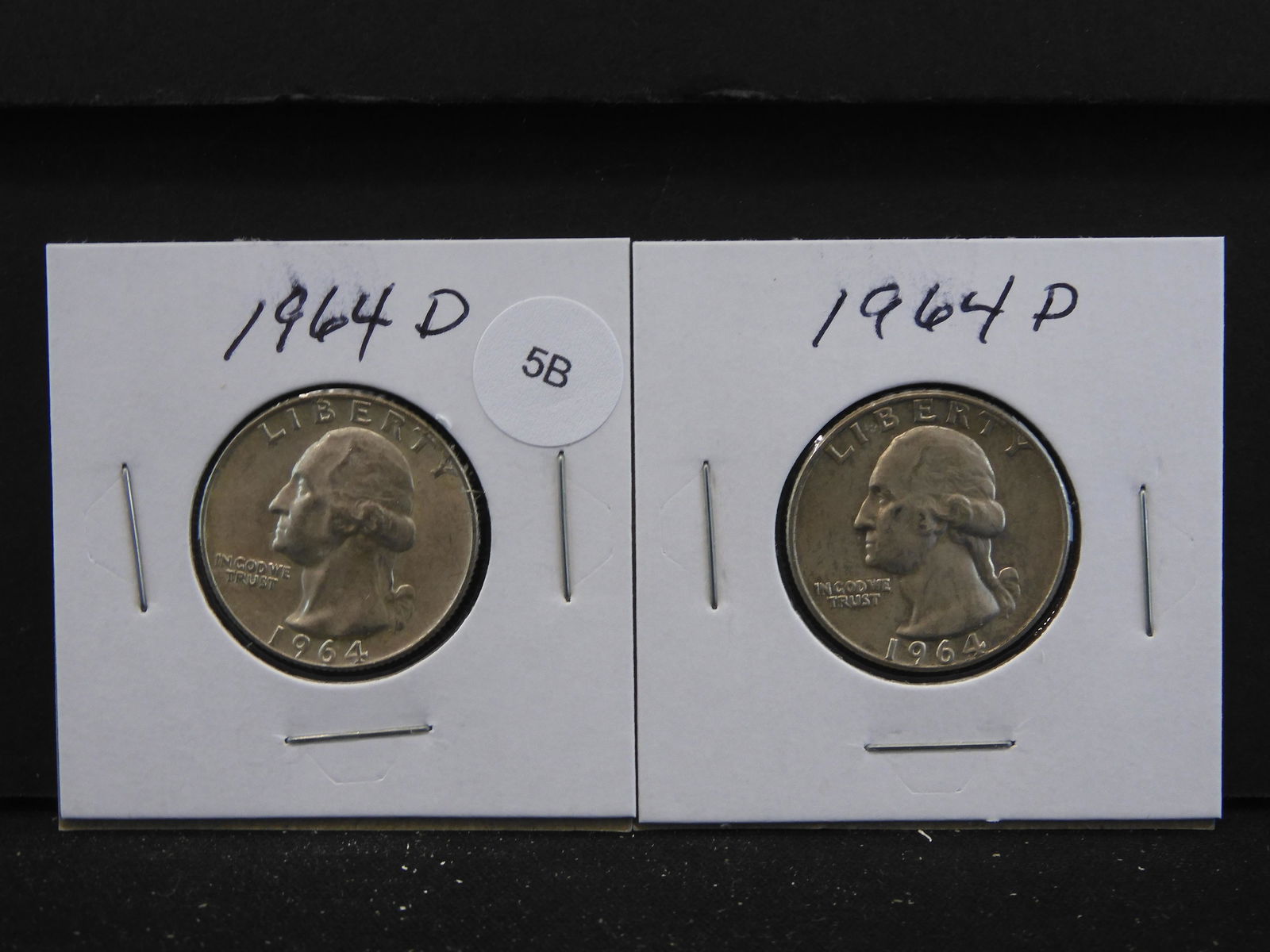 1964 P&D 90% Silver Washington Quarters (1 of 3)