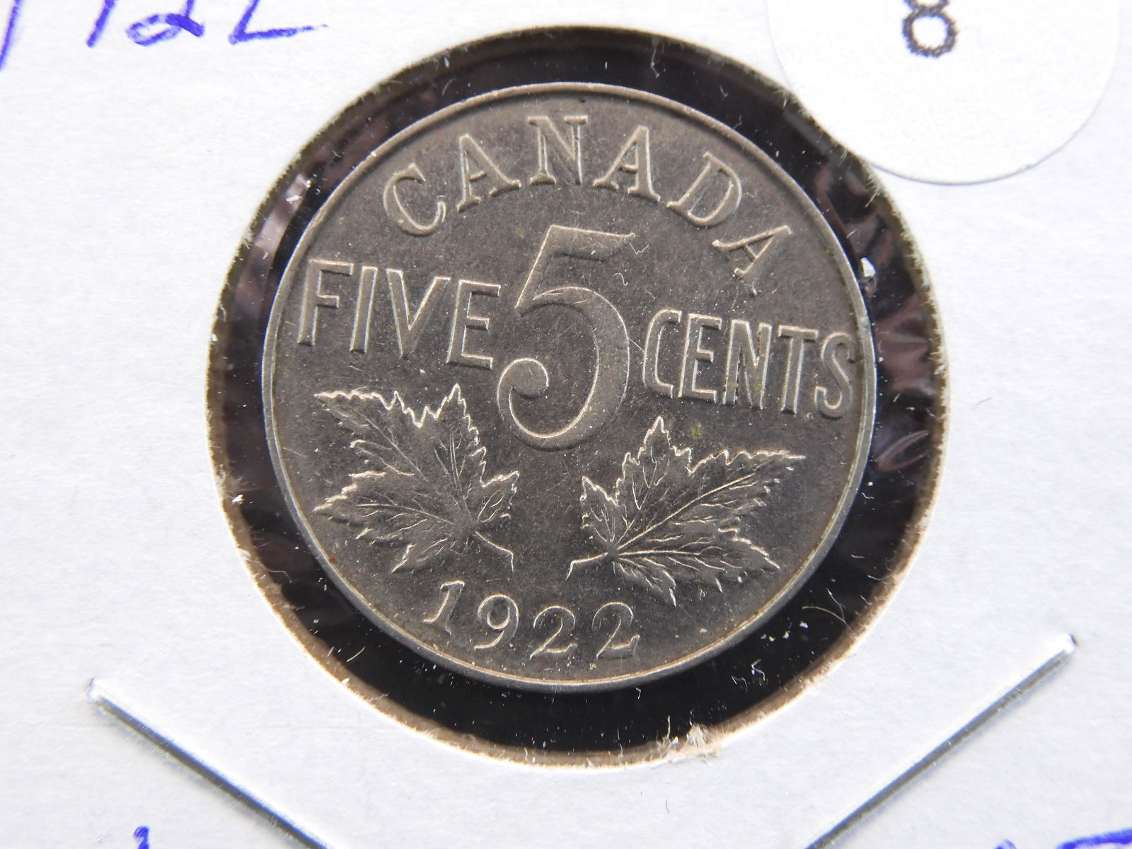 1922 Canada Nickel.  XF. (1 of 3)