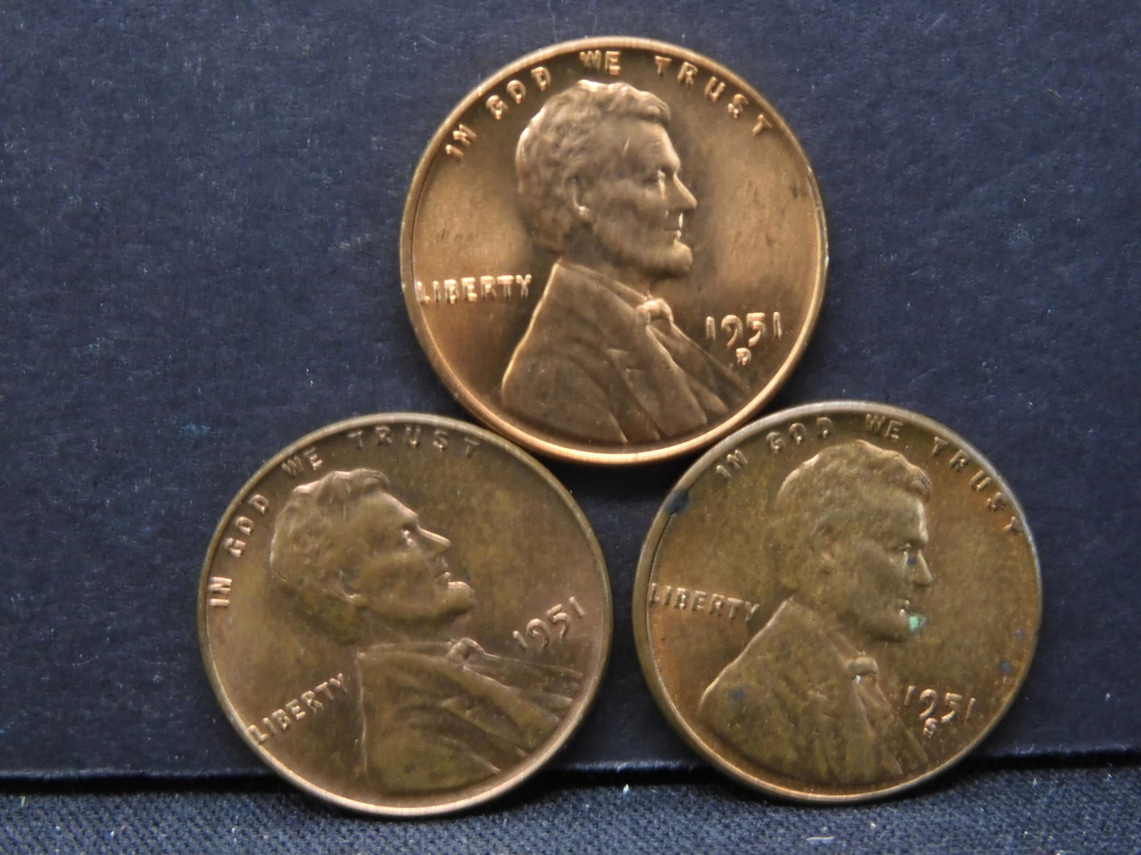 1951 PDS AU-BU Lincoln Head Wheat Cents. (1 of 2)