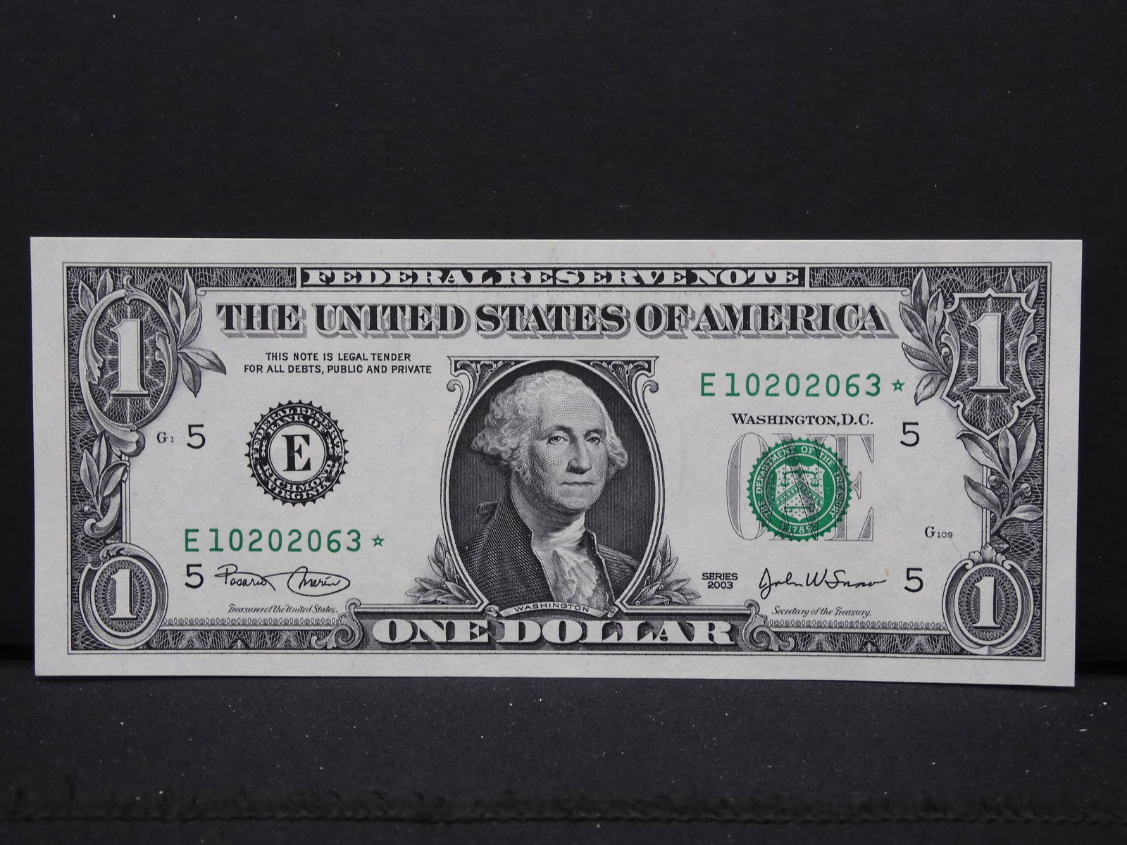 2003 One Dollar Star Note (1 of 3)