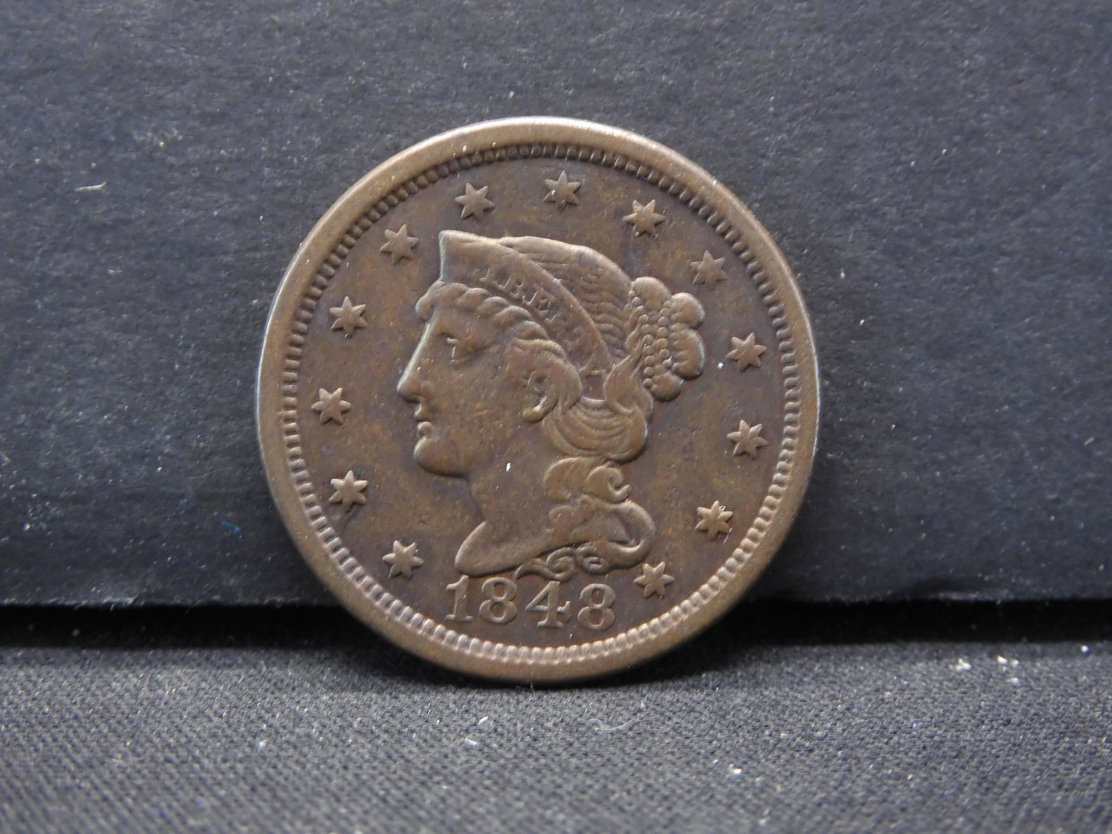 1848 Large Cent.  XF. (1 of 2)