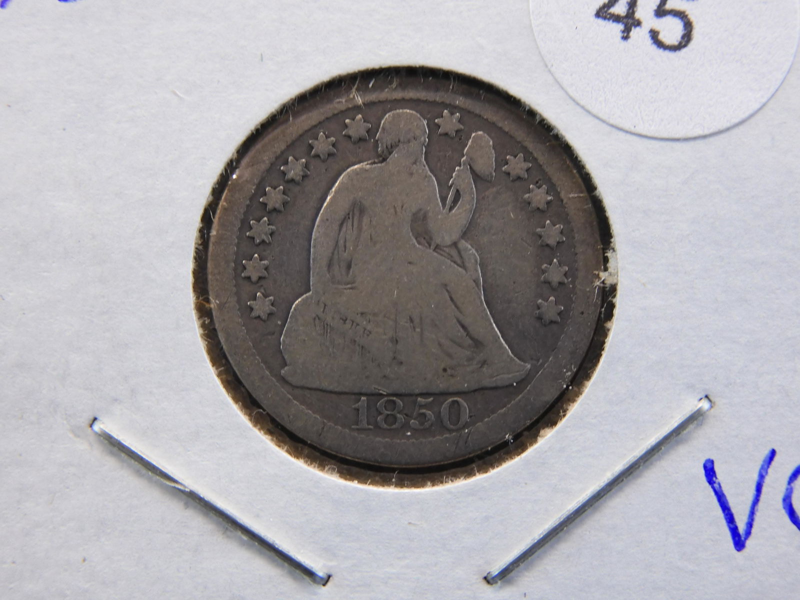 1850-O Seated Liberty Dime.  Very Tough Date.  Original (1 of 3)