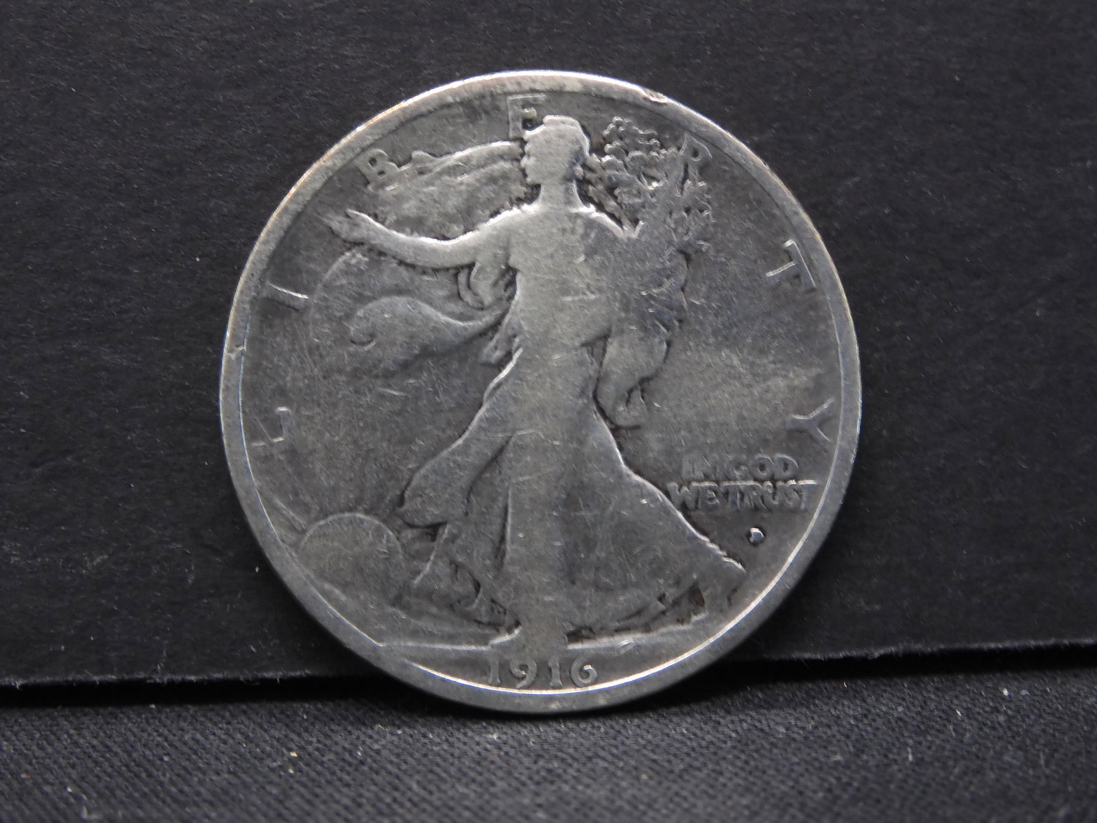 1916-D Key Date Walking Liberty Half Dollar. (1 of 2)