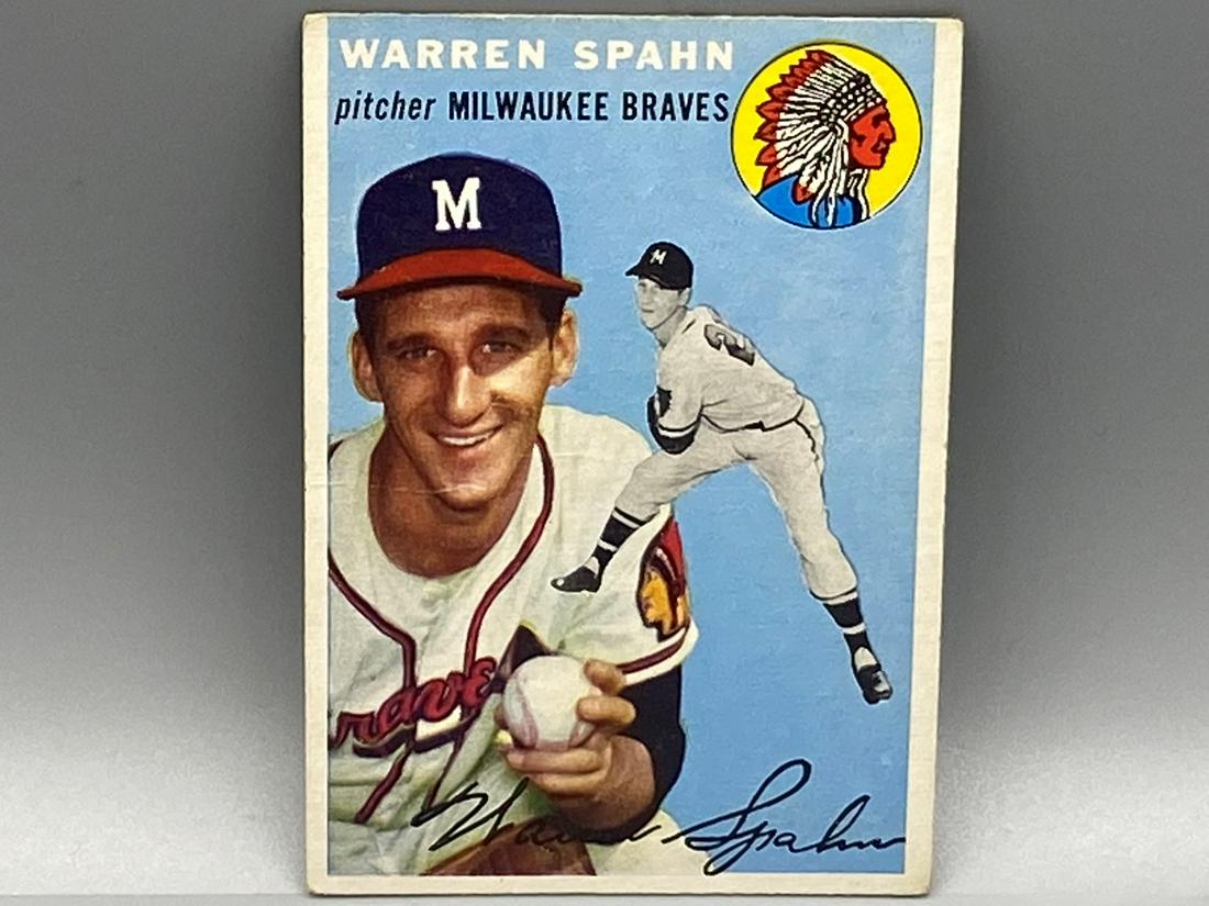 1954 Topps Warren Spahn #20 HOF (1 of 2)