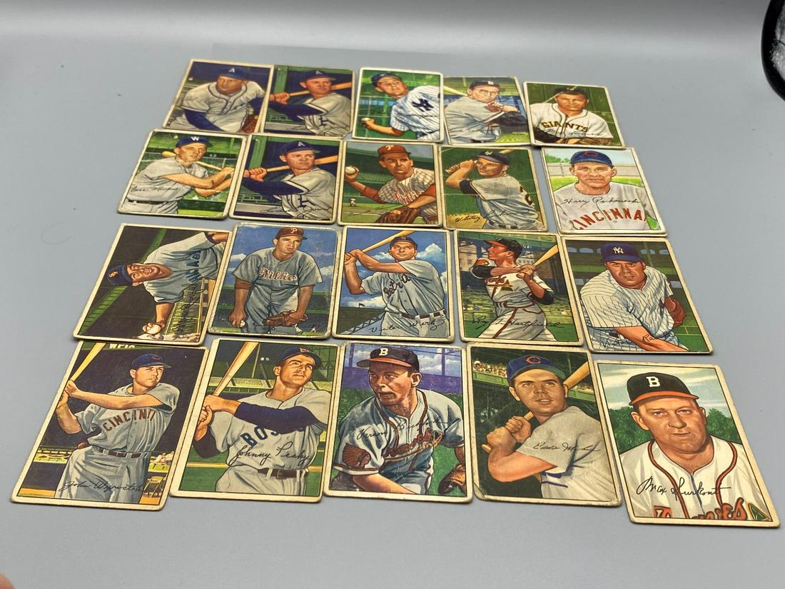 (20) 1952 Bowman Baseball Cards - Various Grades (1 of 1)