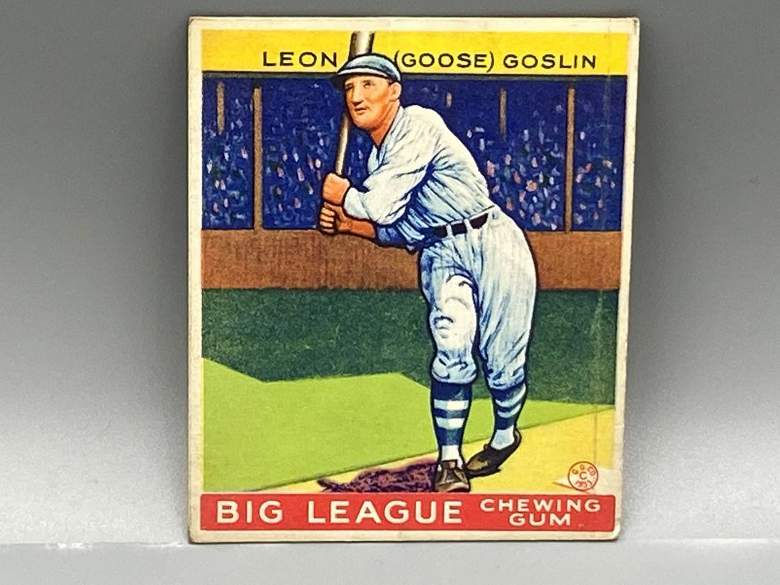1933 Goudey Goose Goslin #168 HOF: 1933 Goudey Goose Goslin #168 HOF