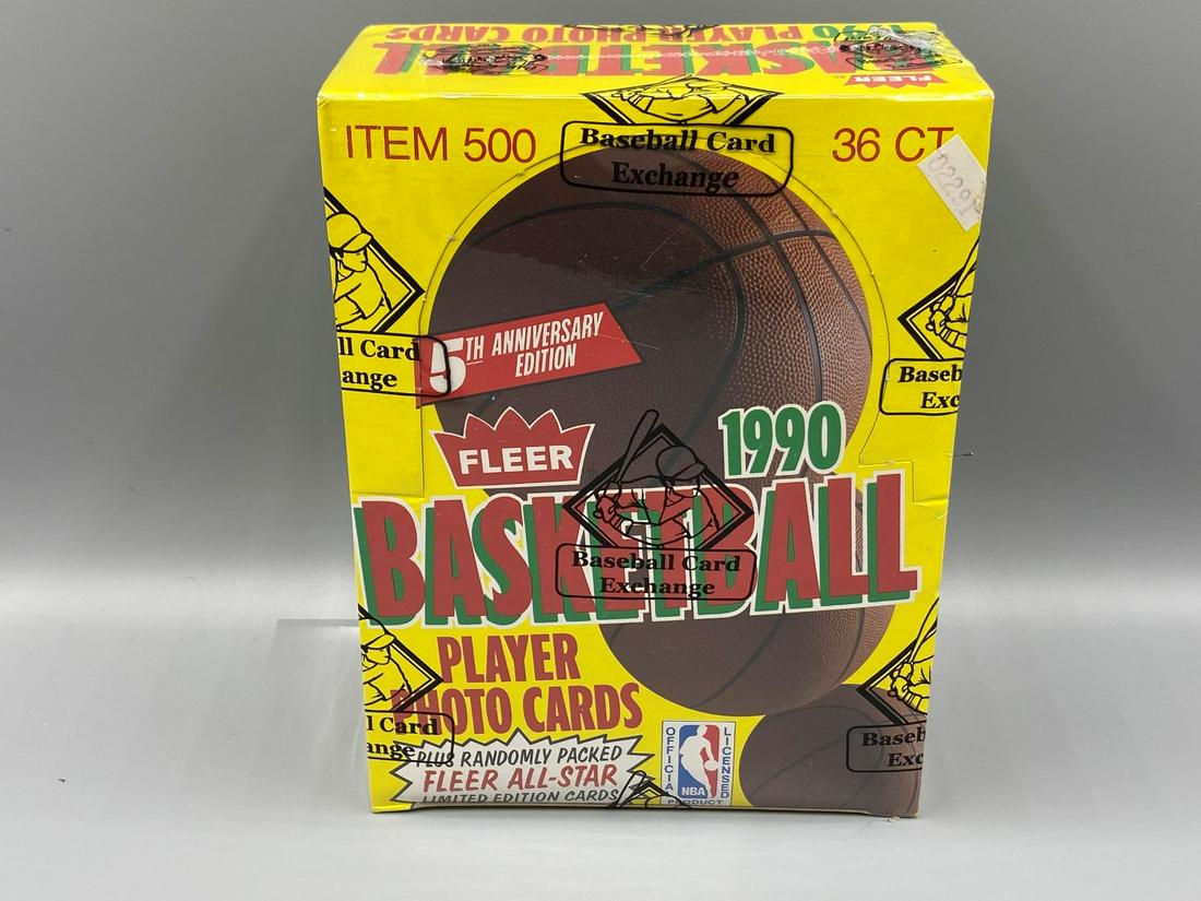 1990 Fleer Basketball Wax Box BBCE Wrapped - Hot (1 of 2)