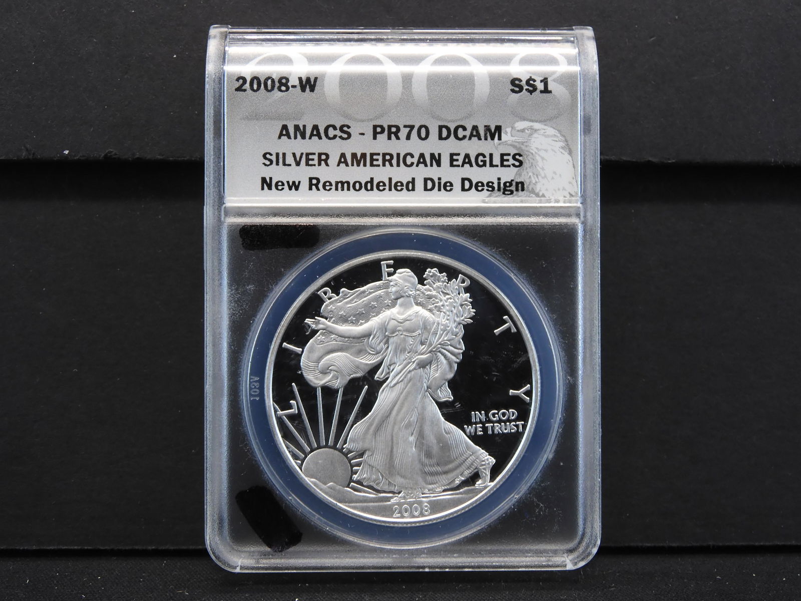 2008-W PROOF Silver Eagle.  ANACS PR70 (1 of 4)