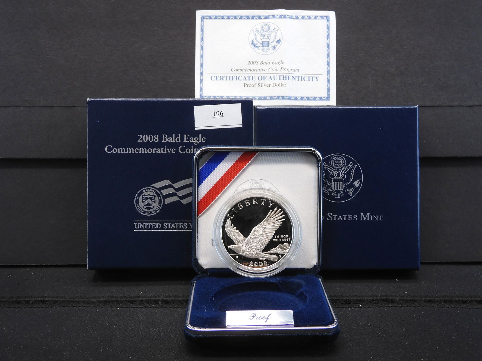 2008 U.S. Bald Eagle Proof Silver Dollar OGP - 90% (1 of 4)
