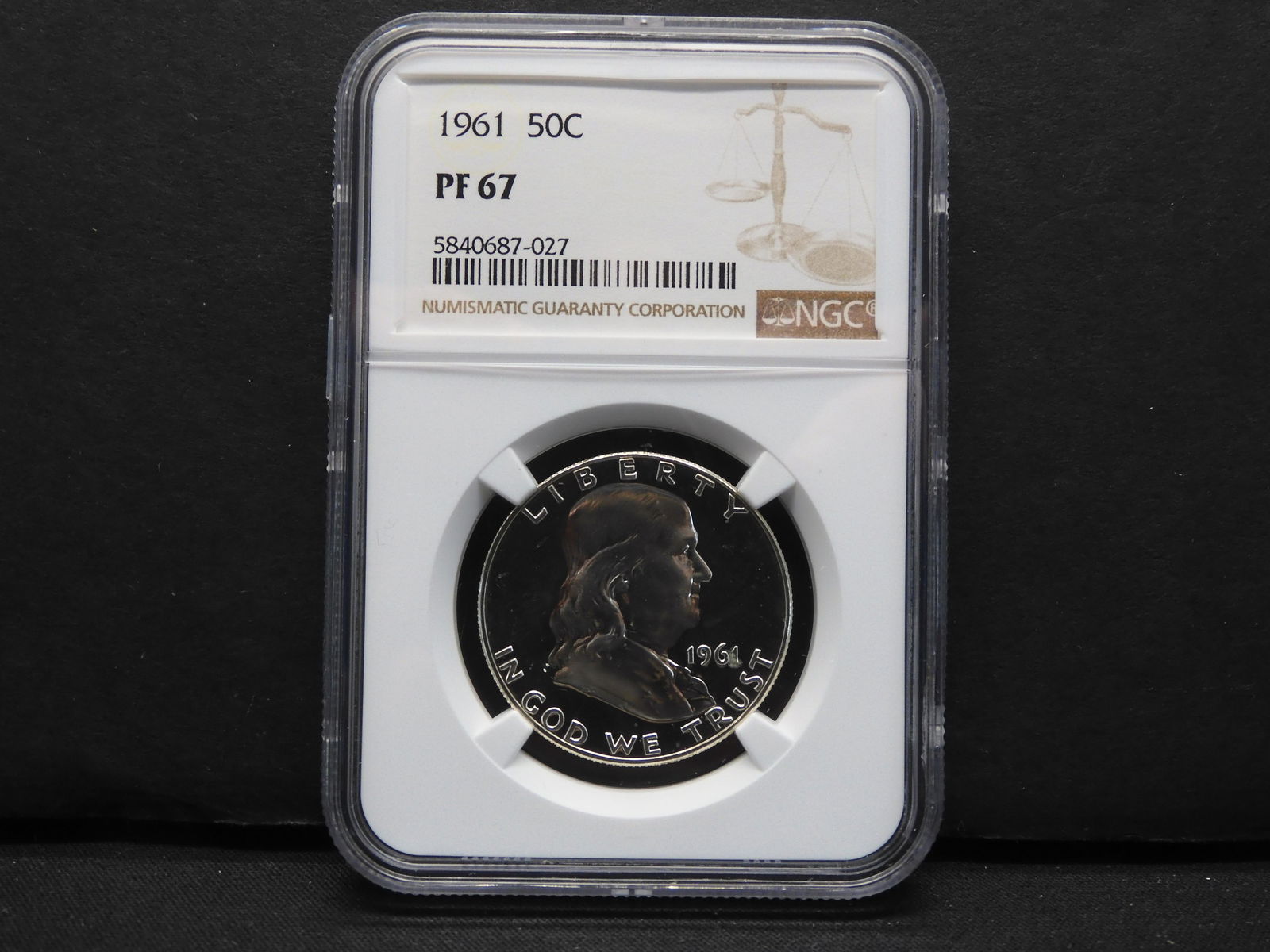 1961 NGC PF67 Franklin Silver Half Dollar - Beautiful!! (1 of 5)