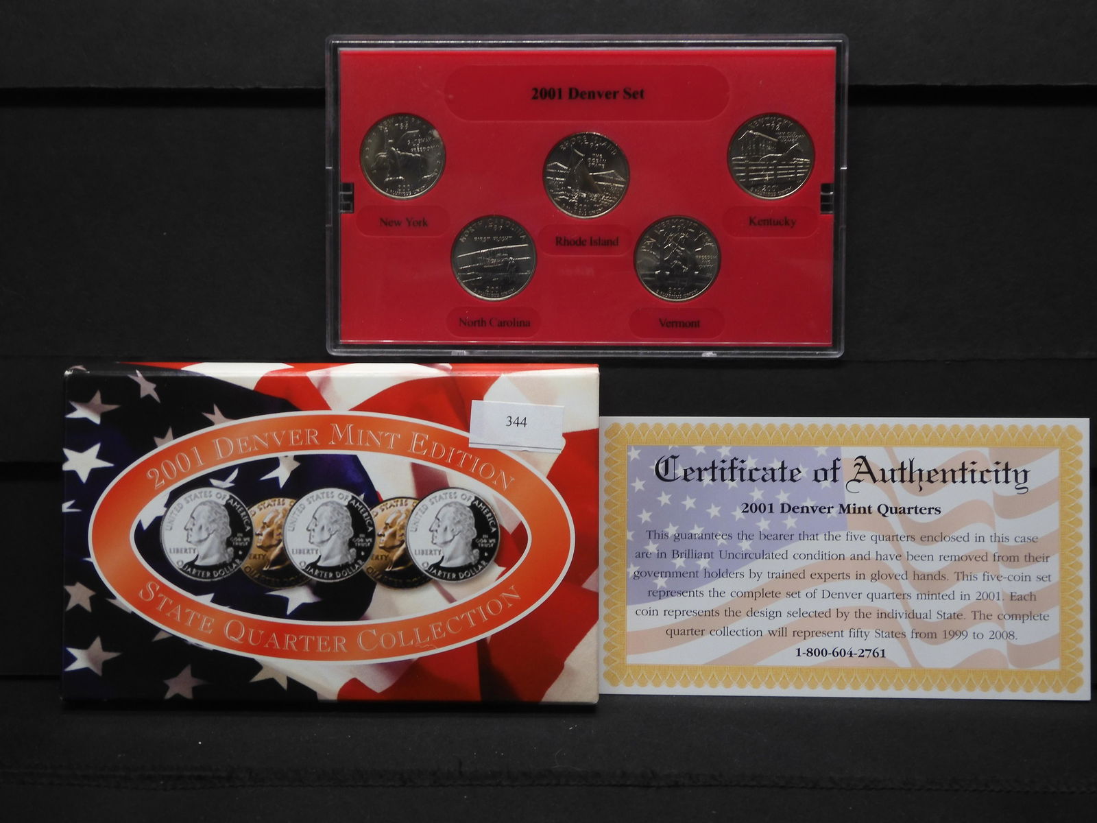 2001 Denver Mint Statehood 5 Quarter Set - BU Condition (1 of 4)