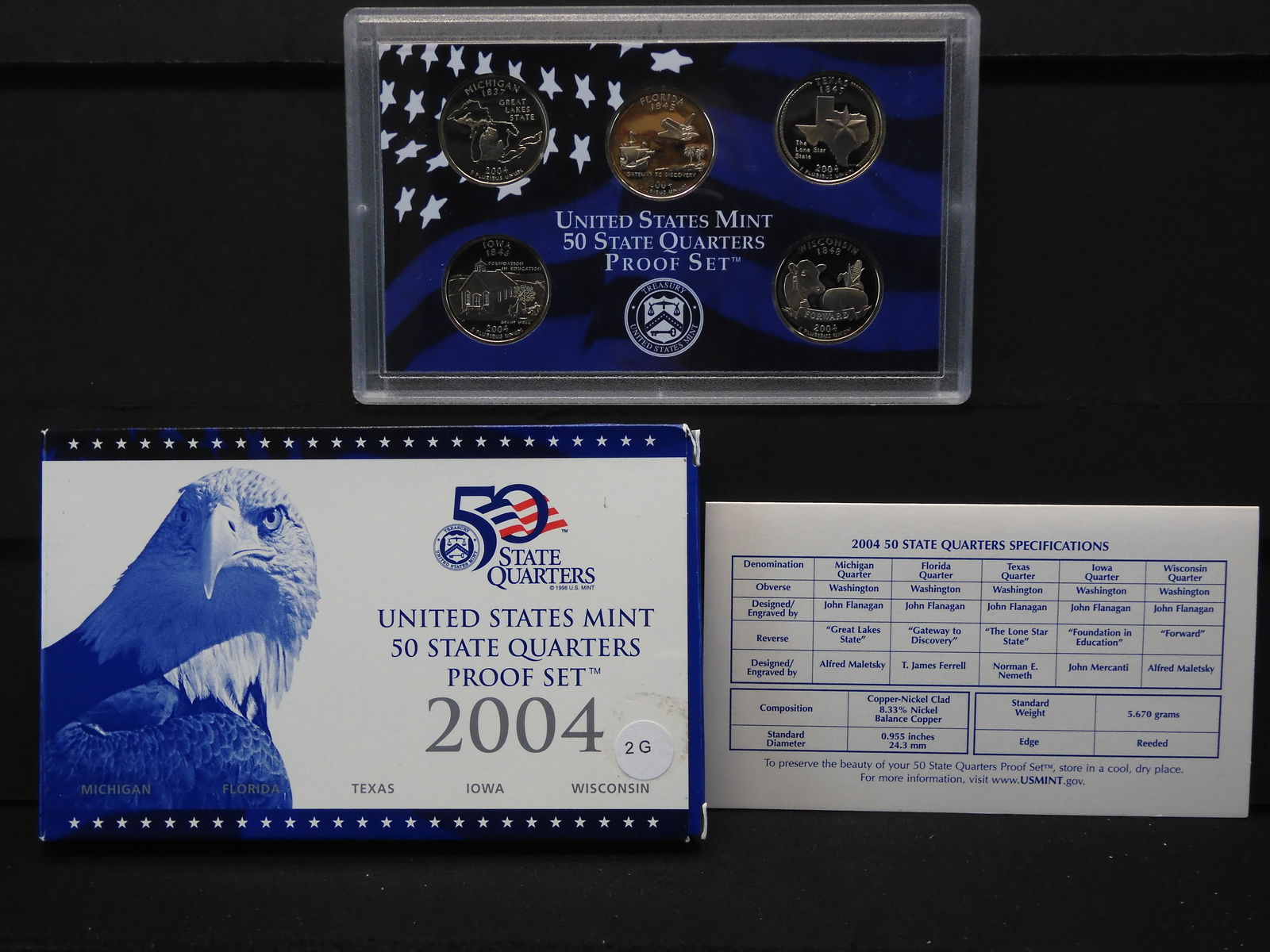 2004-S US Mint 50 State Quarters Proof Set in Original (1 of 5)