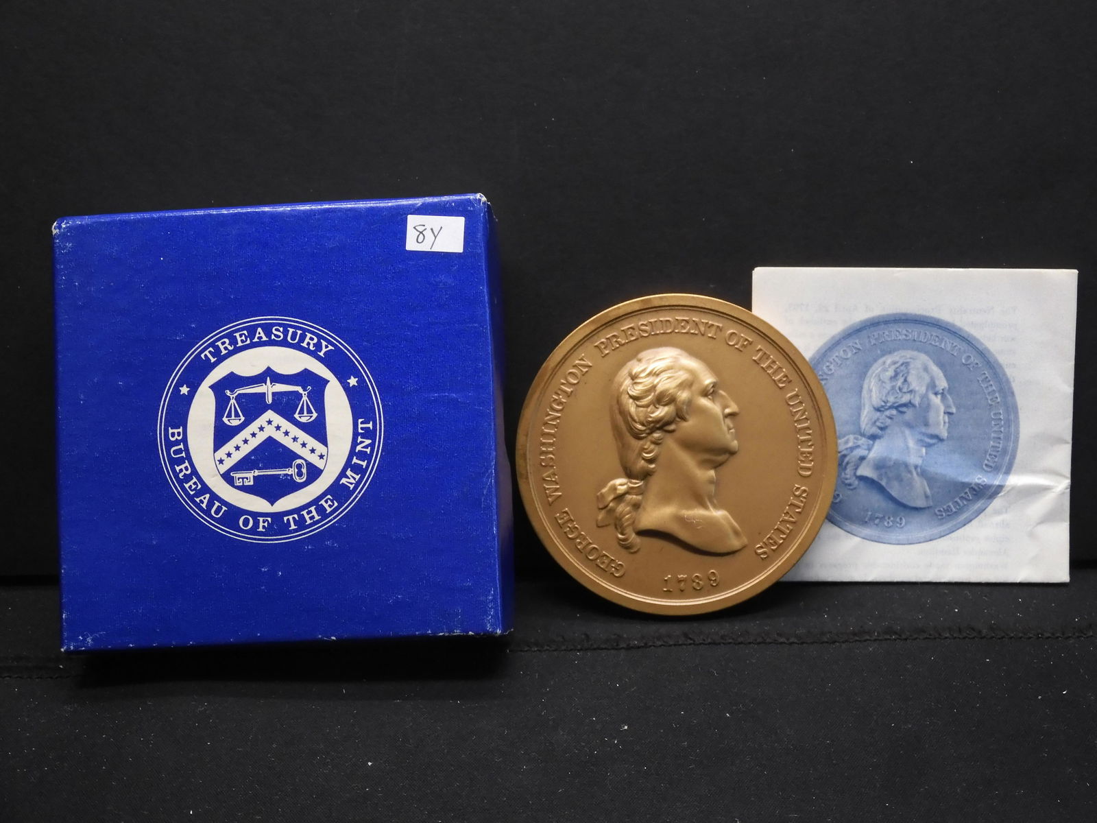 George Washing US Mint Medal - 3" Bronze - OGP (1 of 3)