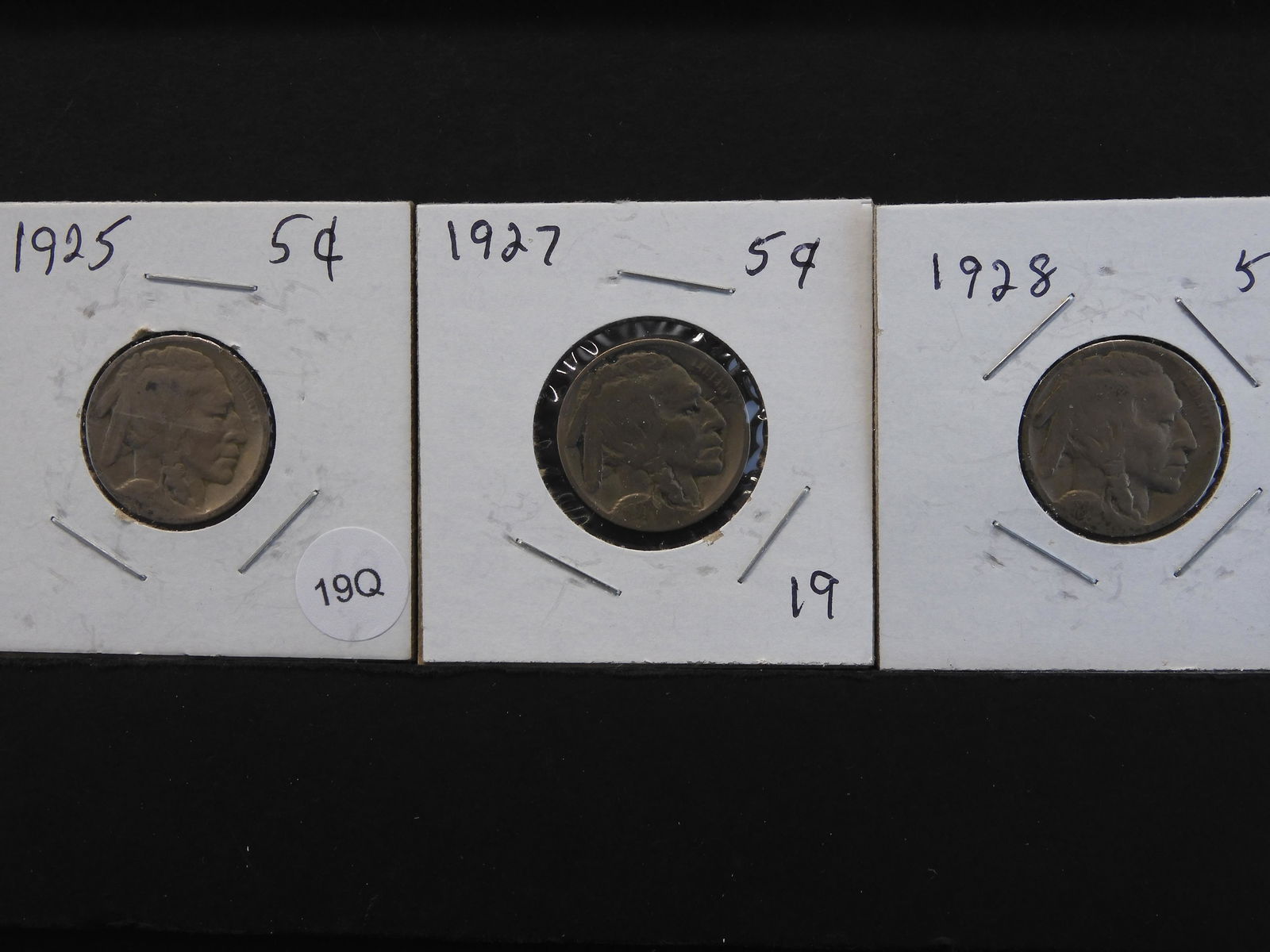 1925, 27, 28 Buffalo Nickels (1 of 9)
