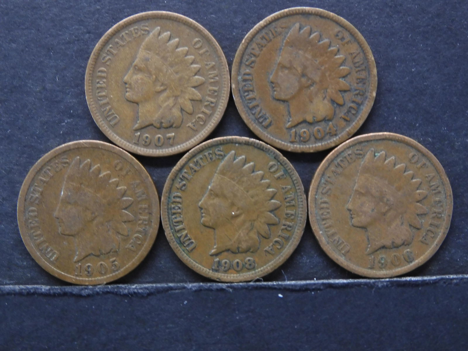 1904/05/06/07/08 Indian Head Cents (1 of 2)