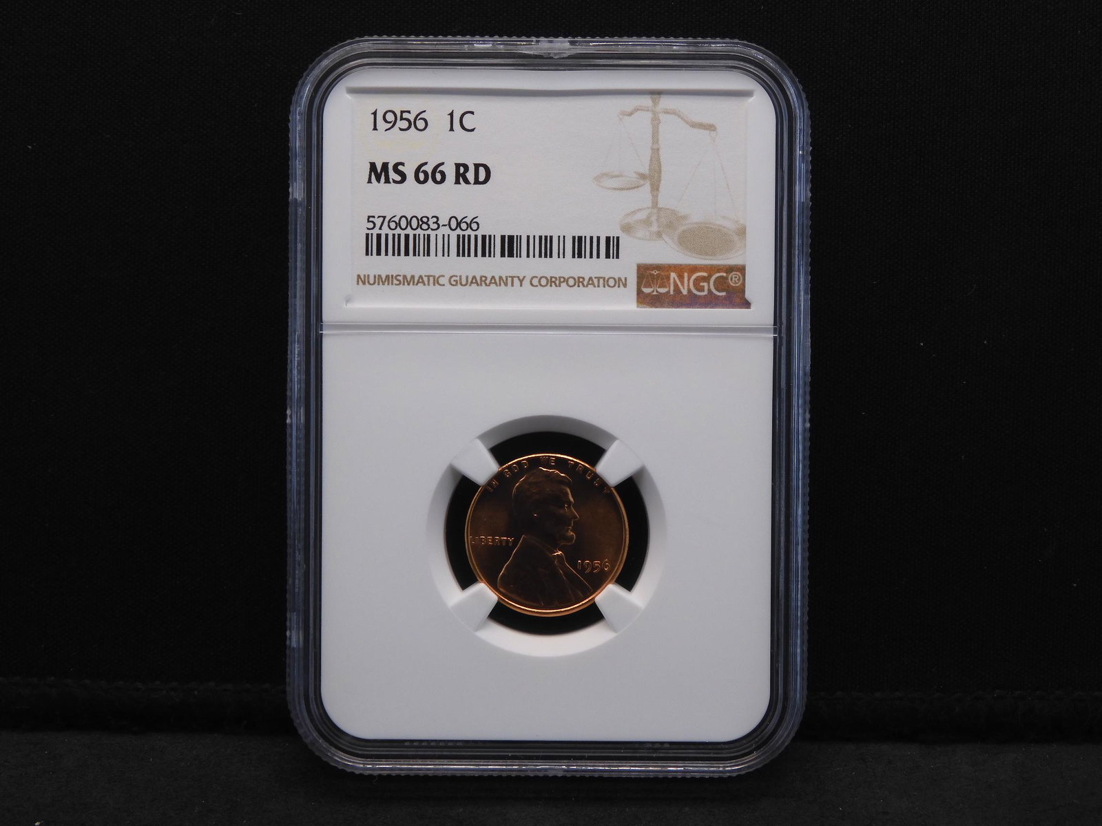 1956 NGC MS66 RD Lincoln Wheat Cent - Bright! (1 of 4)