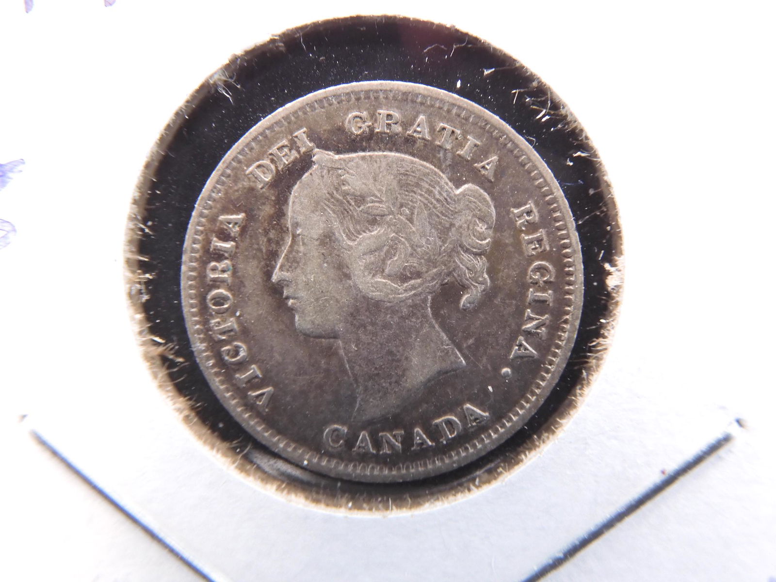 1897 Canada 5 Cent Silver.  VF.  Charlton $30. (1 of 3)