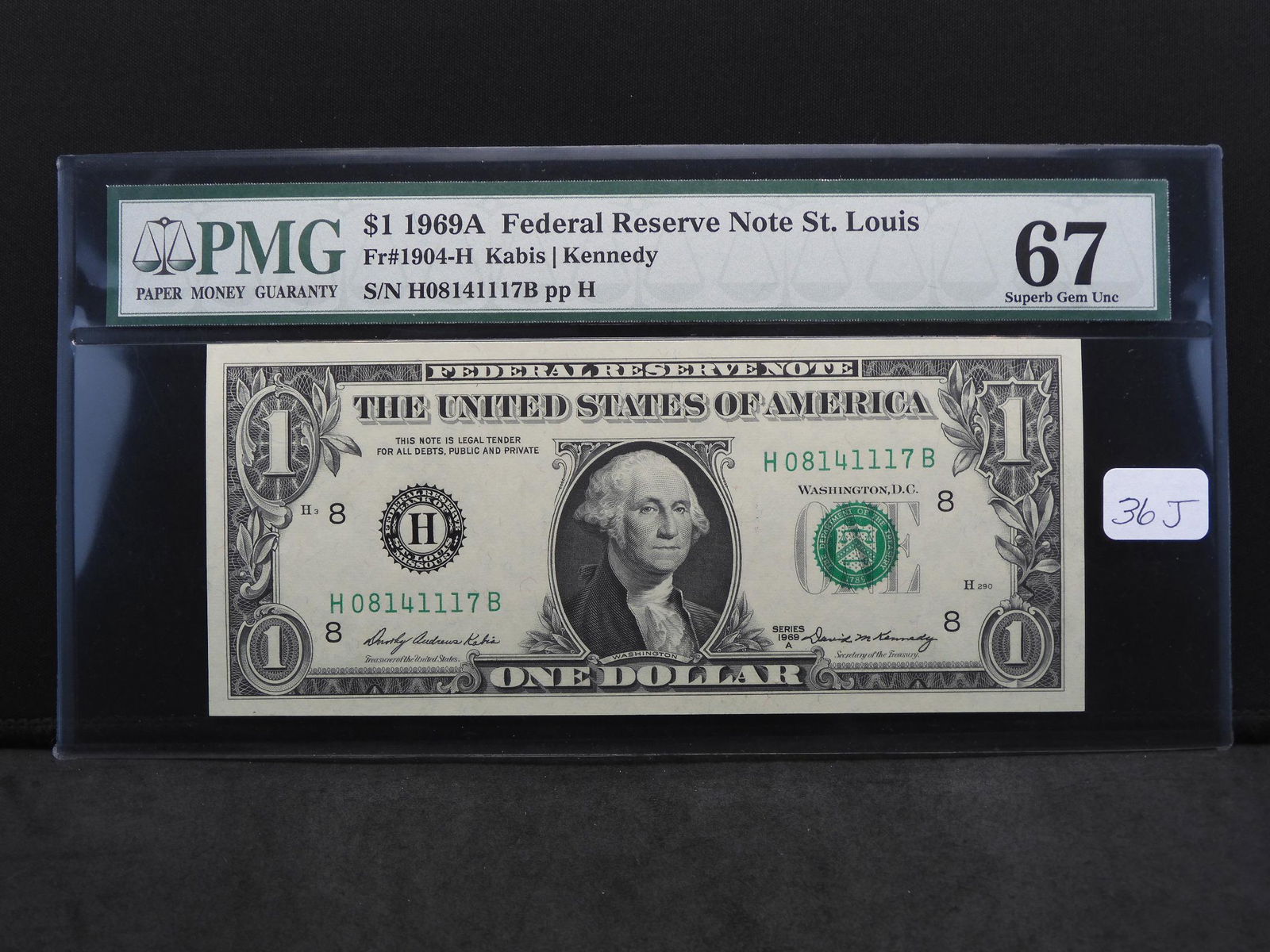 1969A One Dollar Federal Reserve Note  St. Louis Graded (1 of 5)