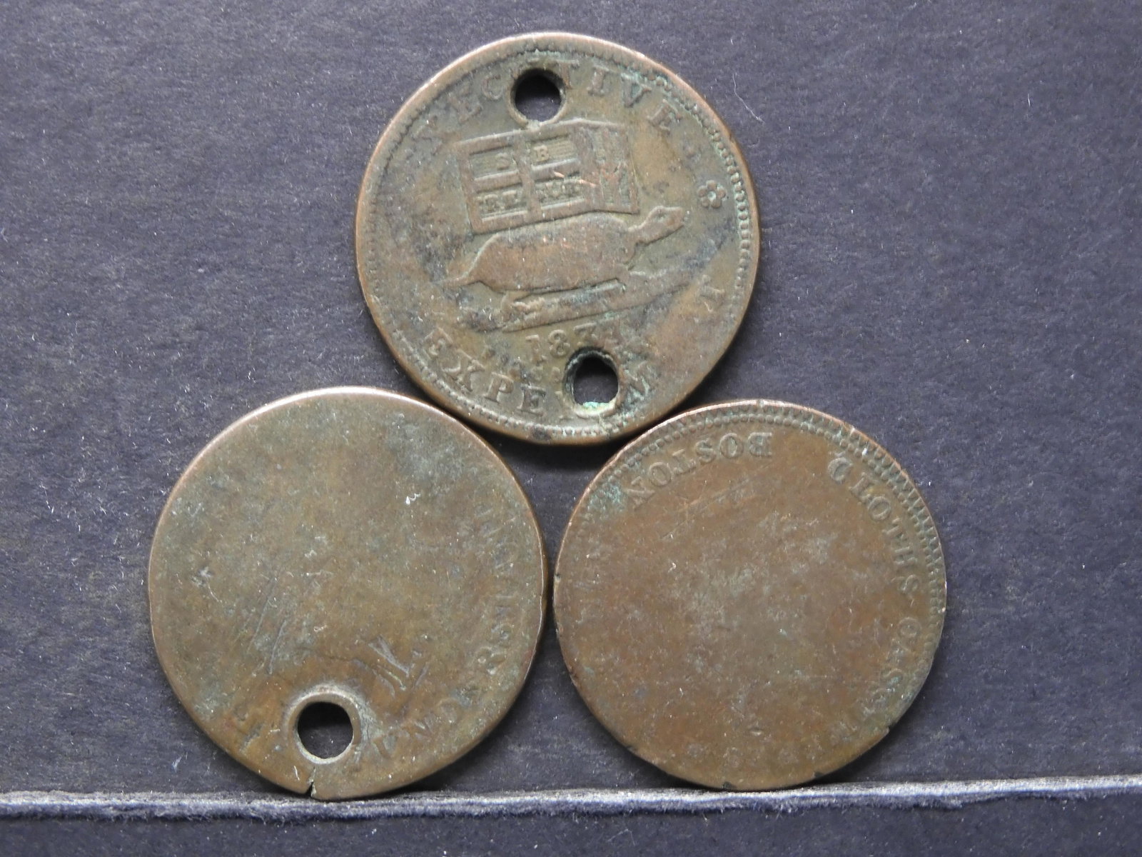 (3) 1830'S CONFEDERATE COINS: (3) 1830'S CONFEDERATE COINS
