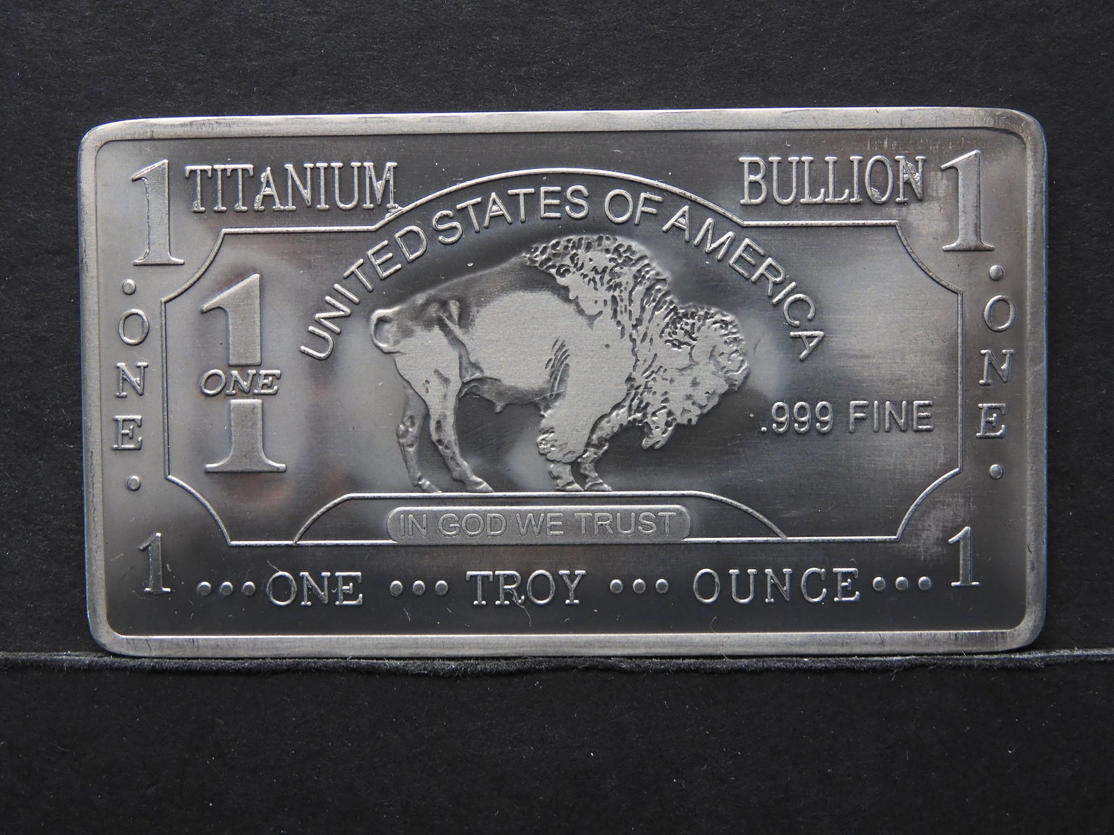 .999 1 0Z (TITANIUM), BUFFALO BAR/NEW: .999 1 0Z (TITANIUM), BUFFALO BAR/NEW