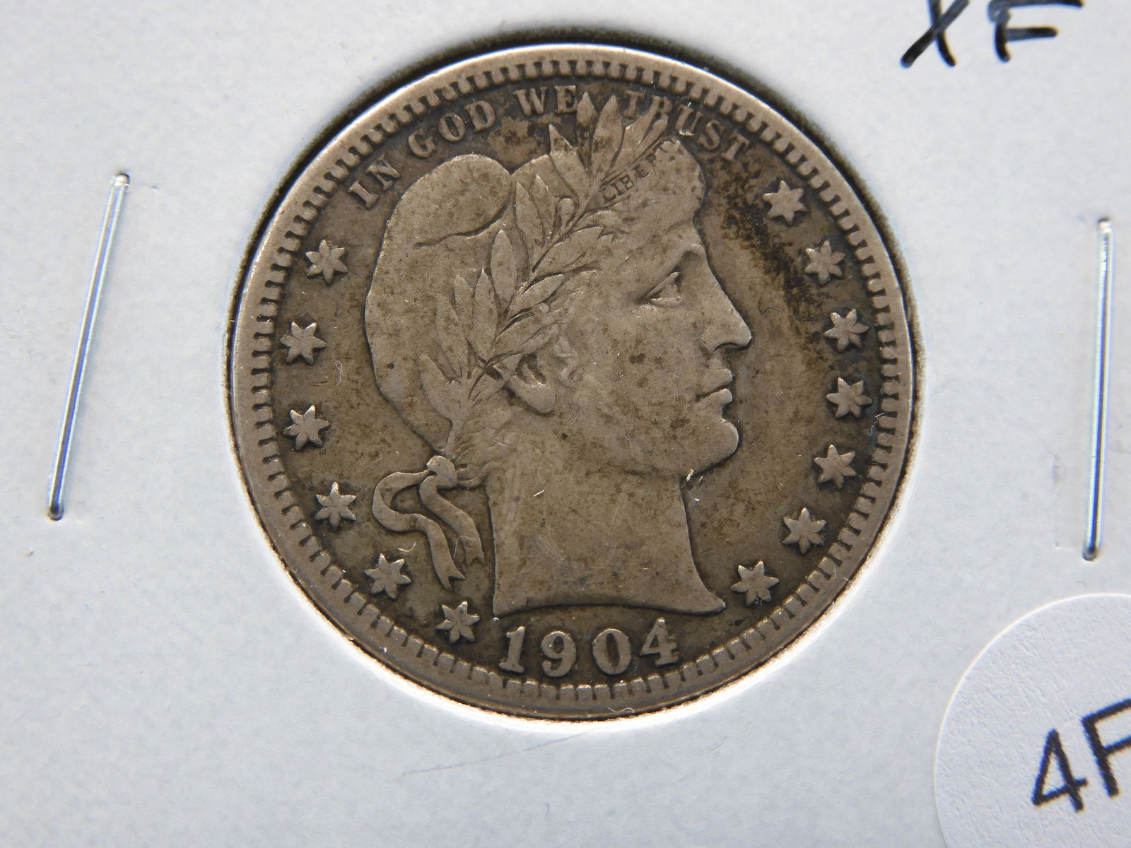 1904 Barber 25c.  XF. (1 of 3)