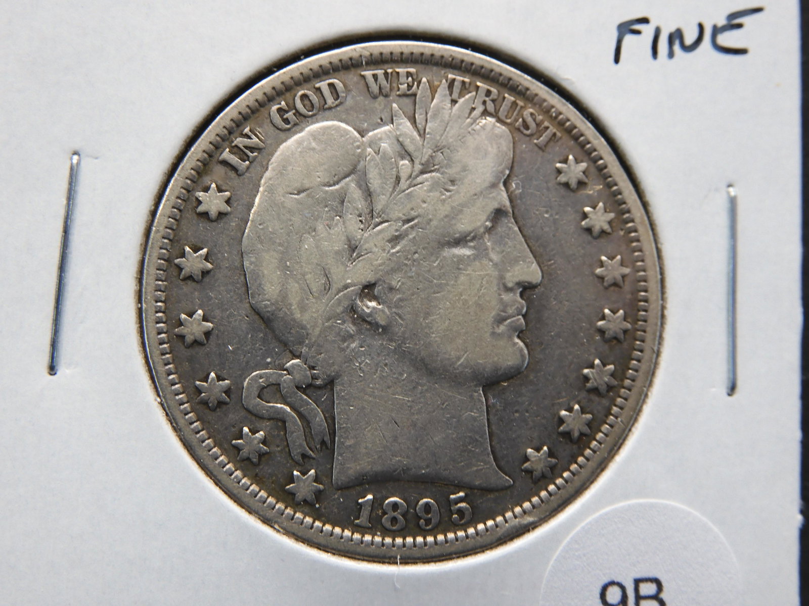 1895 Barber 50c.  Fine. (1 of 3)