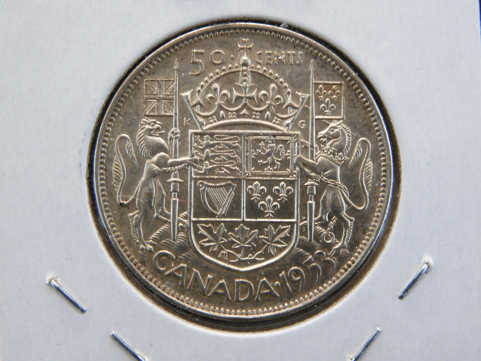 1953 Canada 50c.  AU/UNC. (1 of 3)