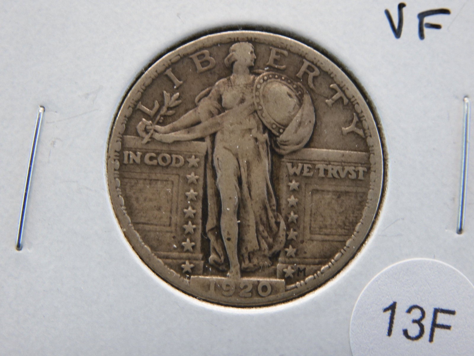 1920 Standing 25c.  VF. (1 of 3)