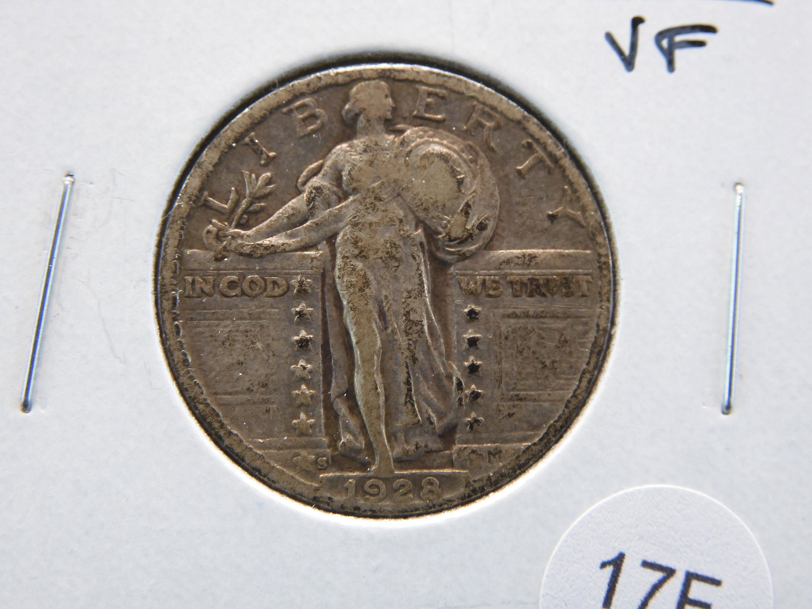 1928-S Standing 25c.  VF. (1 of 3)