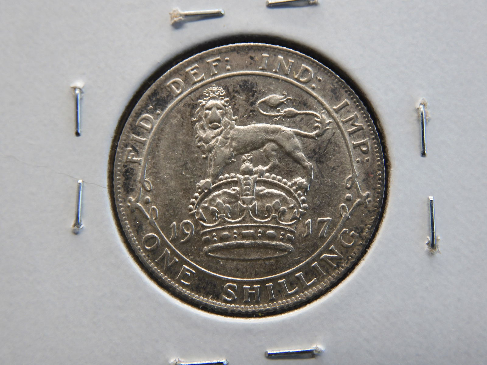 1917 Great Britain Silver Shilling.  Nice. (1 of 3)