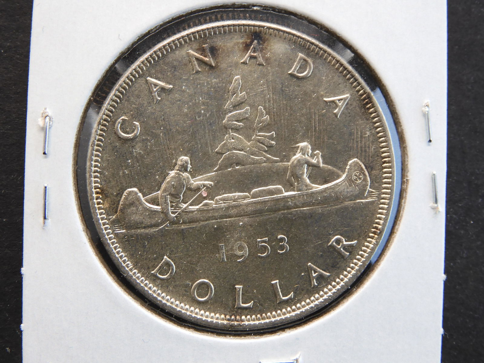 1953 Canada $1.  AU+. (1 of 3)