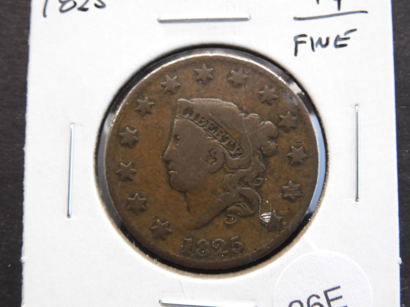 1825 Large 1c.  Fine. (1 of 3)