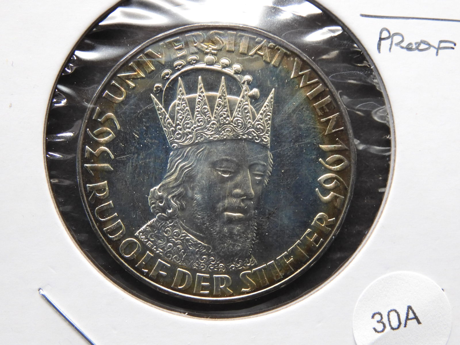 1965 Austria Silver 50 Schilling.  Proof. (1 of 3)