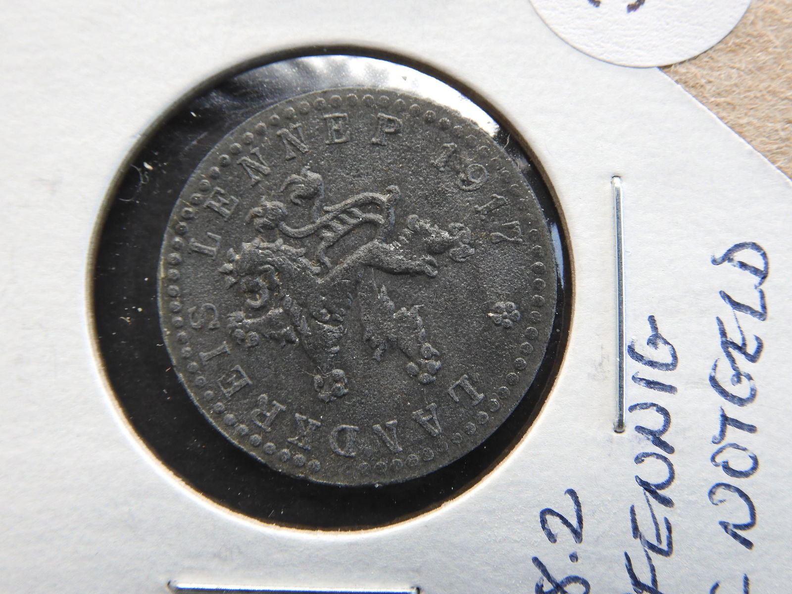 1917 Germany, Lennep 10 Pfennig Zinc Notgeld. (1 of 3)