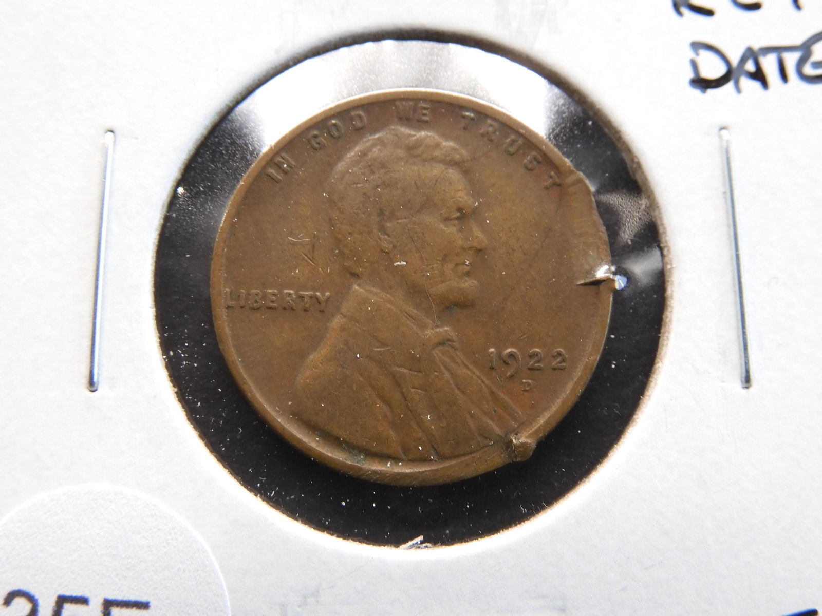 1922-D Lincoln 1c.  Key Date.  Nice Filler. (1 of 4)