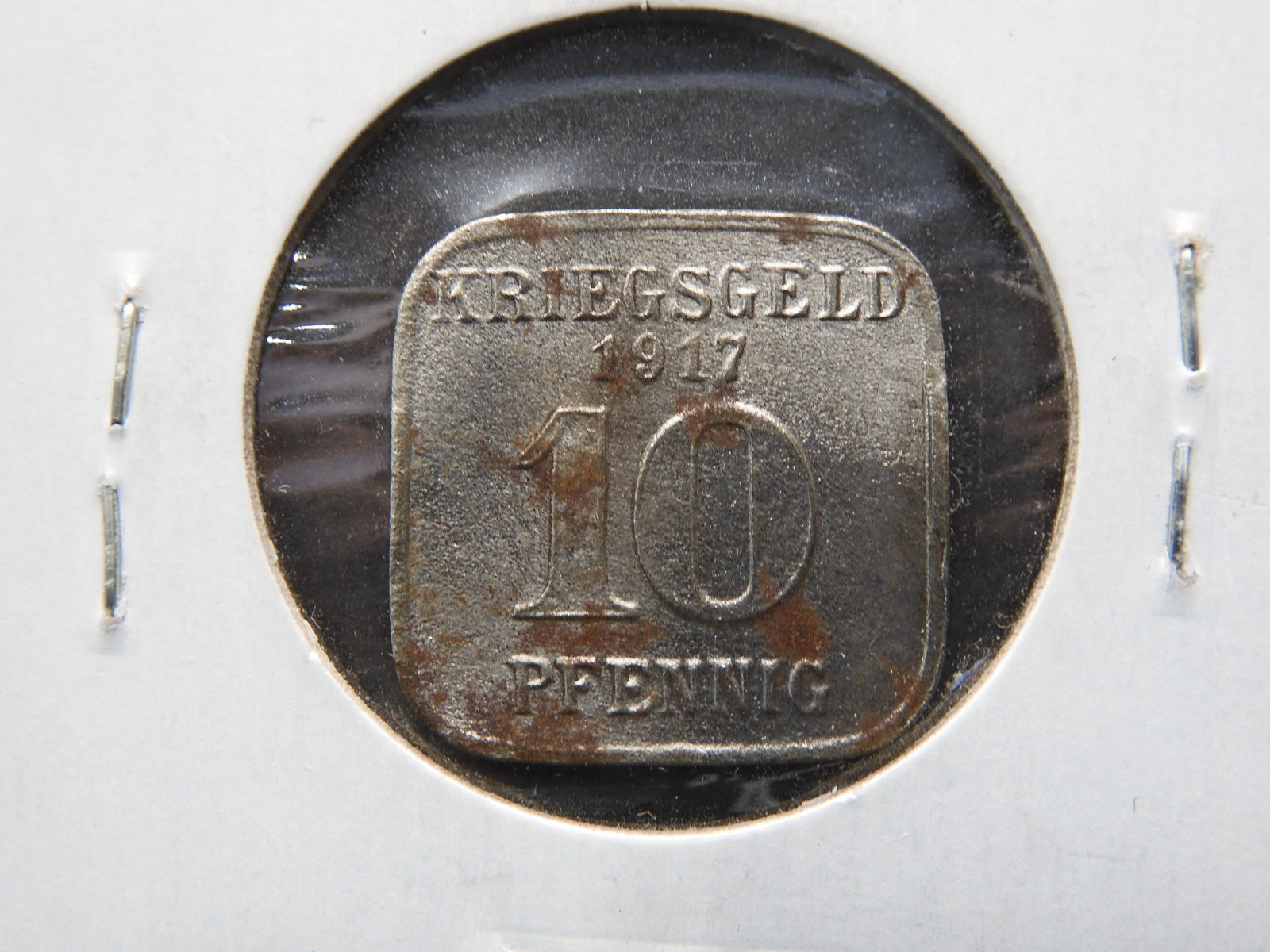 1917 Germany, Neuwied 10 Pfennig Iron Notgeld.  AU/UNC. (1 of 3)