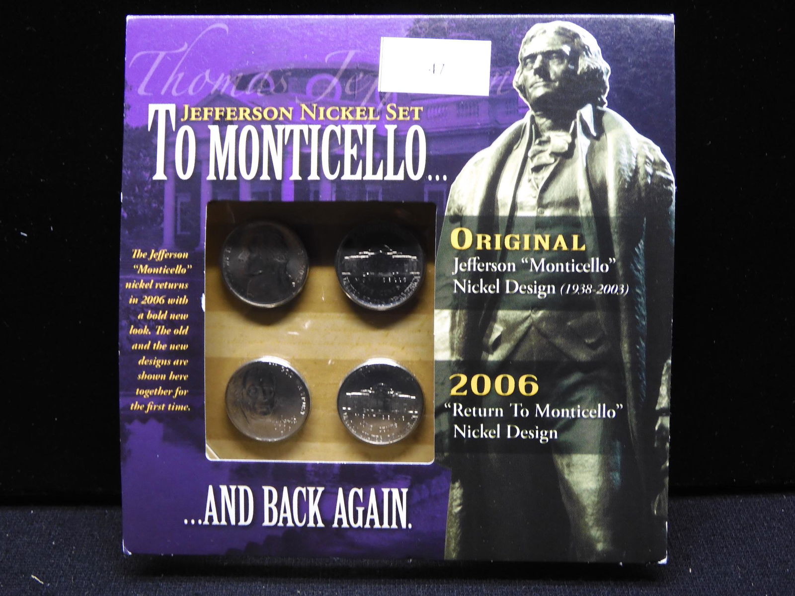 Jefferson Nickel Set - To Monticello 4 Coin Set w/ (1 of 4)