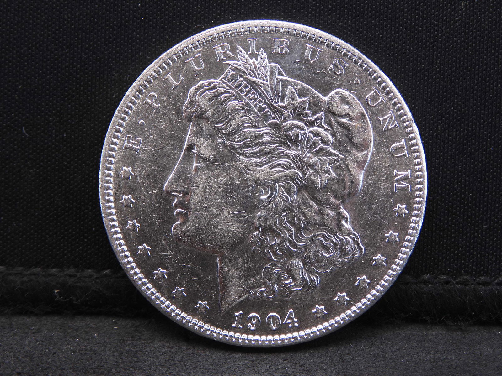 1904-P Morgan Silver Dollar AU/BU Last Year! (1 of 2)