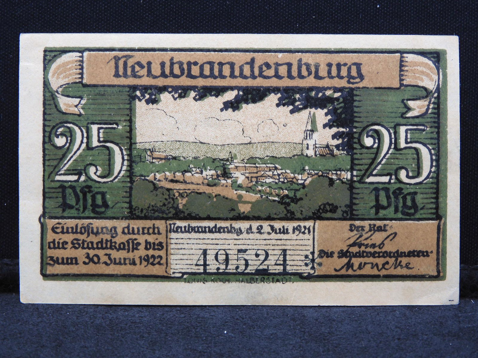 1922 German Notgeld Note - Crisp (1 of 2)