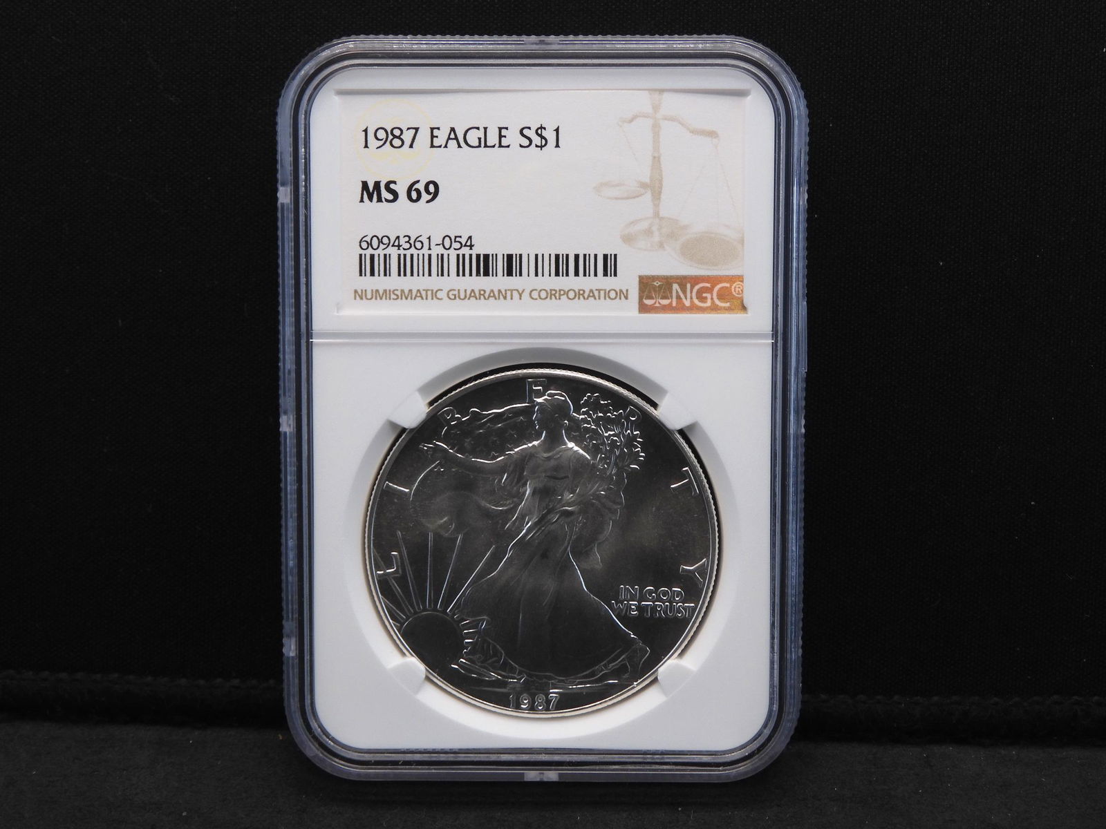 1987 NGC MS69 American Silver Eagle (1 of 4)