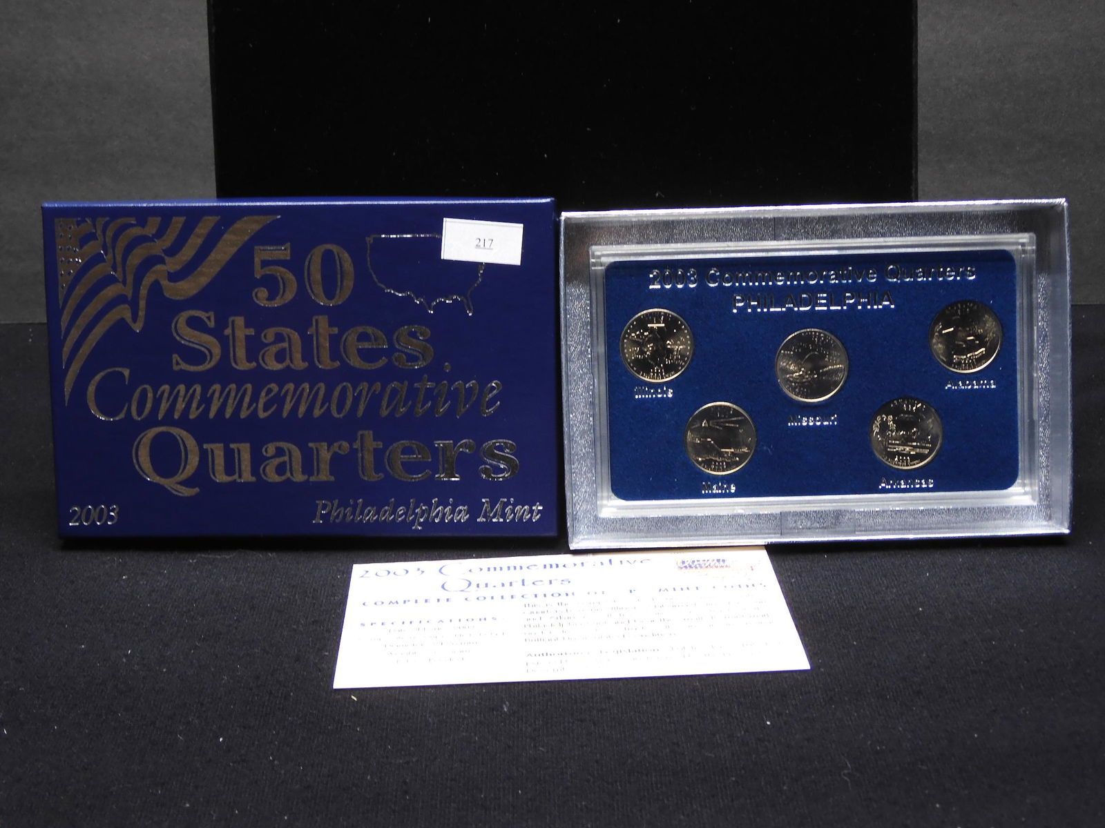 2003 Philadelphia Mint Statehood 5 Quarter Set w/ Box (1 of 4)
