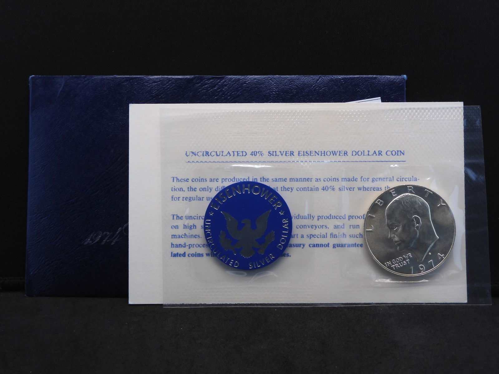 1974-S Eisenhower Ike 40% Silver Uncirculated Dollar (1 of 4)